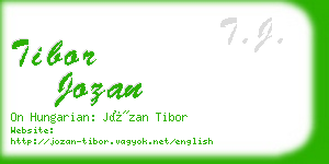 tibor jozan business card